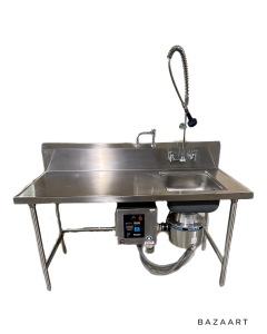 Chrisco - Advance Tabco 72" Worktop Table with Sink & Disposal Unit